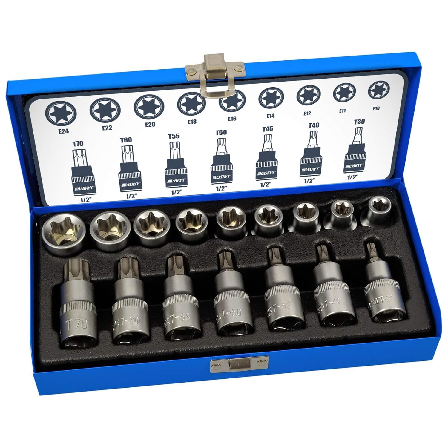 Set 10 Punte Cacciavite Torx Magnetiche - T10-T40, 50 Mm, Attacco 1/4" - Professionali