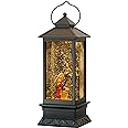 Wondise Lighted Musical Snow Globe Lantern with 6 Hour Timer, 12 Inches USB Powered and Battery Operated Spinning Water and Swirling Glitter Christmas Snow Globe Lantern Gifts(Nativity)