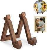 ANBOXIT Plate Display Stand 6 Inch Wood Stand for Plates Frames Photos