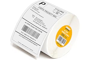 Qncz 500 Pcs 4x6 Thermal Labels - Perforated & Smudge-Proof & Strong Adhesive Thermal Printer Paper, Mailing Sticker Labels, Compatible with Rollo, Zebra, Jadens, Nelko