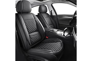 MIROZO Seat Covers Full Coverage,Waterproof Car Seat Covers Full Set Leather Car Seat Protector Automotive Seat Covers Universal Vehicle Cushion Cover Fit for Cars SUV Pick-up Truck(Black,Full Set)