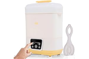 GOODSCIOUS 6-in-1 Electric Bottle Sterilizer and Dryer, Use as Baby Bottle Warmer, Defrost, Heat Food & Sanitizer Machine, Temperature & Time Setting up to 12 hours, Newborn Baby Essentials Sterilization Machine