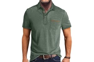 JOMMAS Men's Casual Polo Shirts Classic Button Basic Short Sleeve Shirt Solid Color Tees Golf Stylish Tops,Sizes S-4x