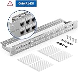 deleyCON 48 Port Patch Panel Modular RJ45 Keystone 1U 19" Rack CAT5e CAT6 CAT7 view 2