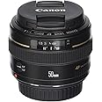 Canon EF 50mm f/1.4 USM Standard & Medium Telephoto Lens for Canon SLR Cameras - Fixed (Renewed)