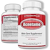 Acnetame Acne Pills- Vitamin Supplements for Acne Treatment- Natural Clear Skin from Hormonal Cystic Pimples- Oily Skin Vitamins Pill for Women, Teen, Men, & Adults 60 Tablets