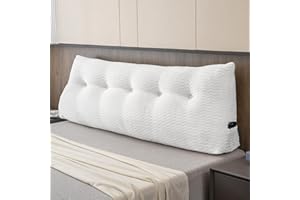 ZOEMO Large Bolster Triangular Headboard Wedge Backrest Positioning Support Bed Rest Reading Pillows Headboard Wedge Pillows for Day Bed Bunk Bed with Removable Cover