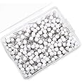 500 Pack Map Push Pins Map Tacks Small Size (White, 1/8 Inch)
