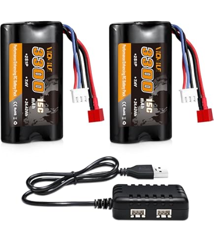 thumbnail image 2 of Redcat Racing 7.4V 1500mAh Battery With Small Tamiya Plug - Replacement For Ridgerock RC Vehicles 2 of 10