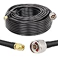 MOOKEERF Cable SMA macho a N macho de 100 pies KMR240 SMA a N Cable de baja pérdida tipo N a SMA Cable de 50 ohmios