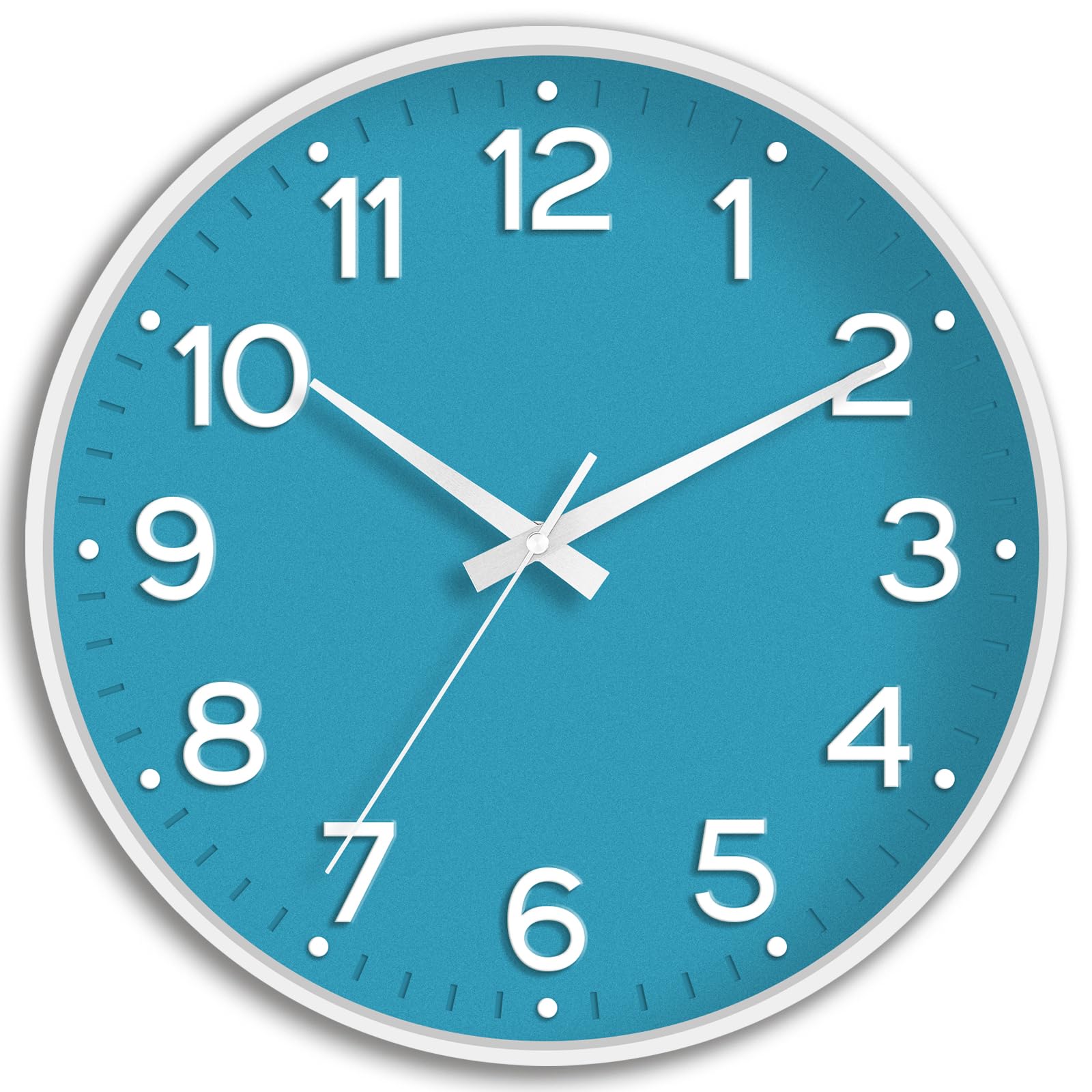 Photo 1 of *UNTESTED*
Roymnie Wall Clock, Silent Wall Clocks Battery Operated 8 Inch-Modern Non Ticking Analog Clock Decorative for Kitchen Office Bathroom Bedroom(Blue)