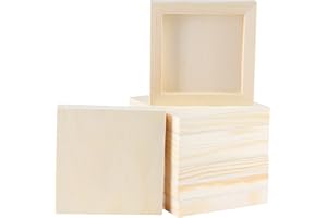 KASIYLUX ADXCO 8 Pack Wood Panels 5 x 5 Inch Unfinished Wood Canvas Wooden Panel Boards for Painting, Pouring, Arts Use with Oils, Acrylics