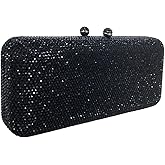 Boutique De FGG Evening Bags and Clutches Women Formal Crystal Clutch Handbags Wedding Rhinestone Clutch Purse,Mini