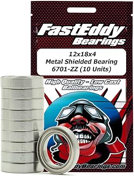 Amazon.com: 12 x 18 x 4 metal blindado Bearing 6701-zz (10 unidades): Home  Improvement