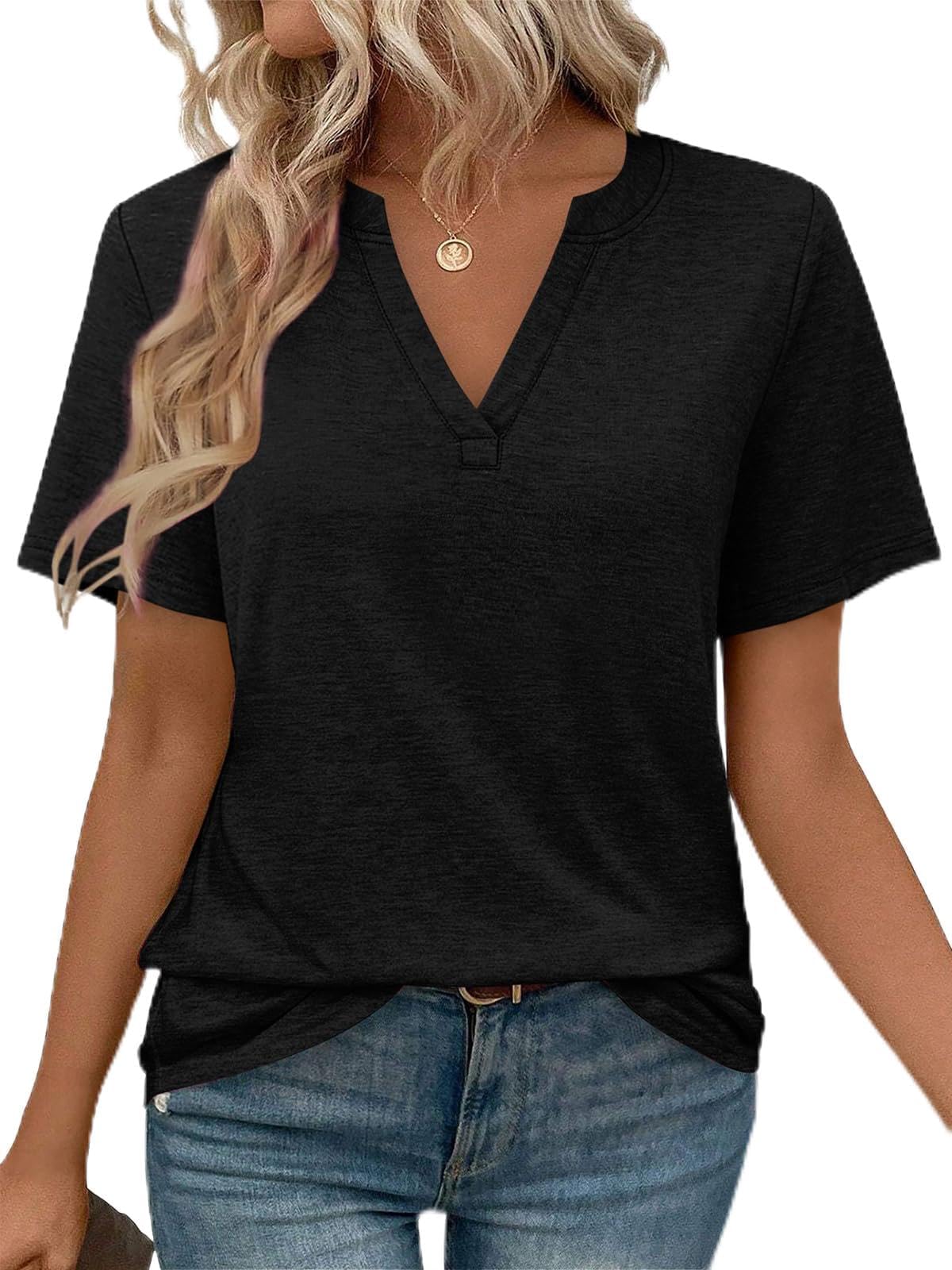 WEESO Summer Tops for Women 2025 Plus Size Vacation Outfits Short ...