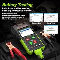 Automotive Battery Tester with Printer, 12V 24V Car