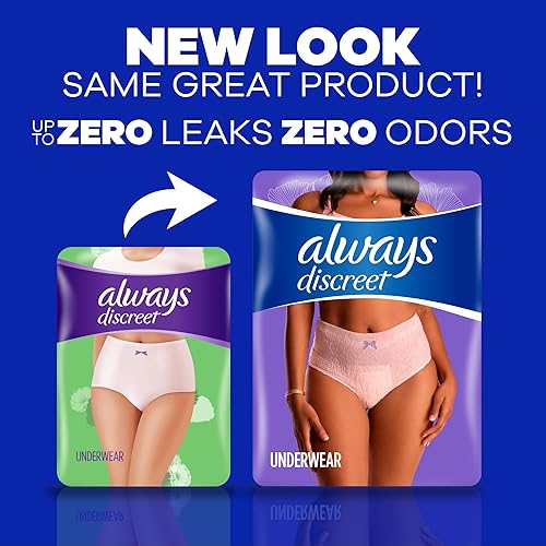 Always Discreet Adult Incontinence Postpartum Underwear For