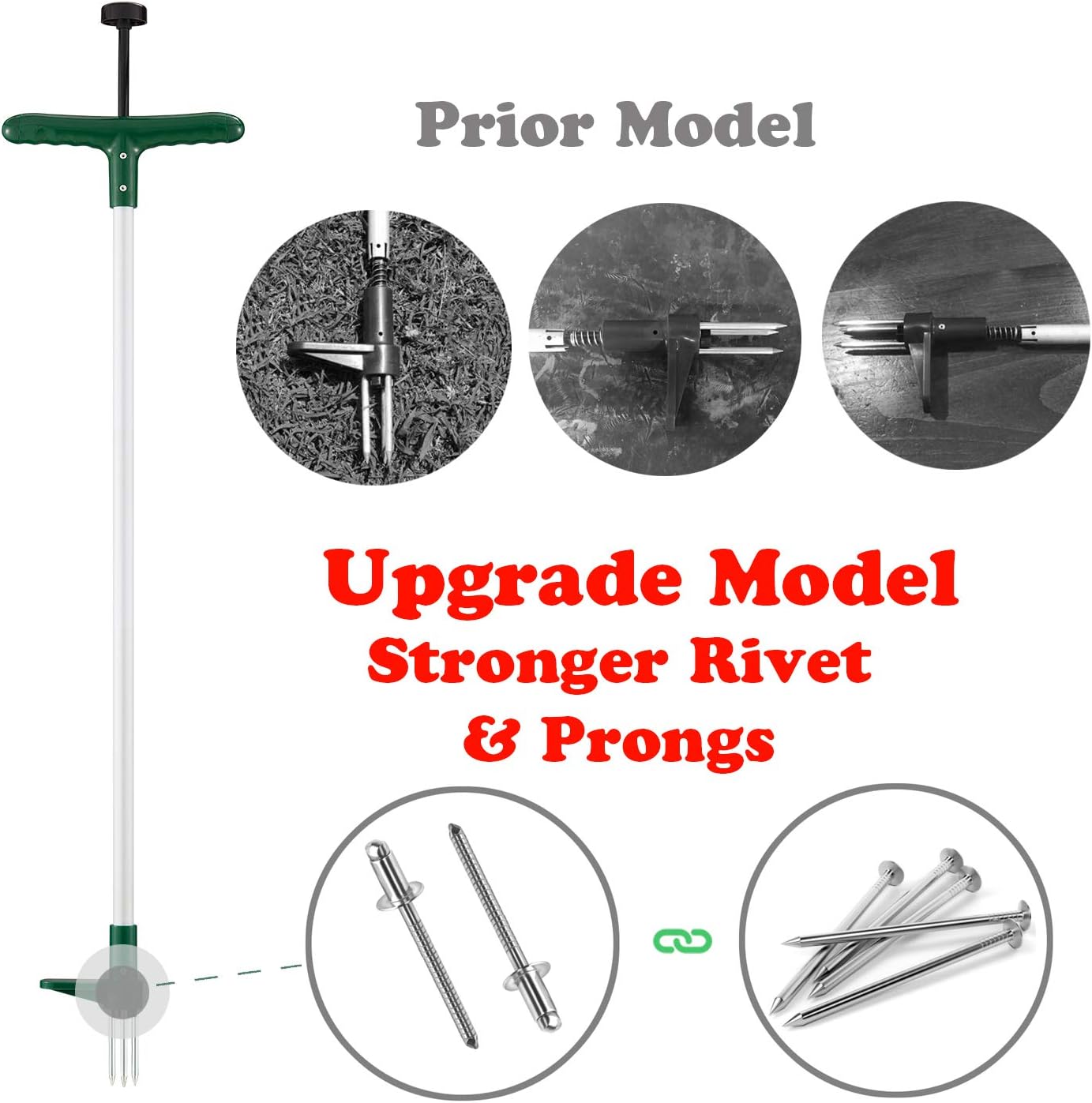 Walensee Stand Up Weeder and Weed Remover Tool, Stand up Manual Weeder Hand Tool with 3 Claws, Stainless Steel and High Strength Foot Pedal, Weed Puller (Combo Pack - Stand Up Weeder&Garden Waste Bag) : Garden & Outdoor