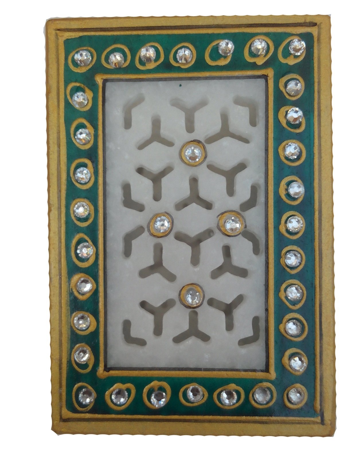 Purpledip Marble Multipurpose Holder Stand: Stack Cutlery, Pens, Brushes Or Makeup; Jali Work Lattice Design Square Shape Kitchen Dining Desk Bathroom Organizer (10577)