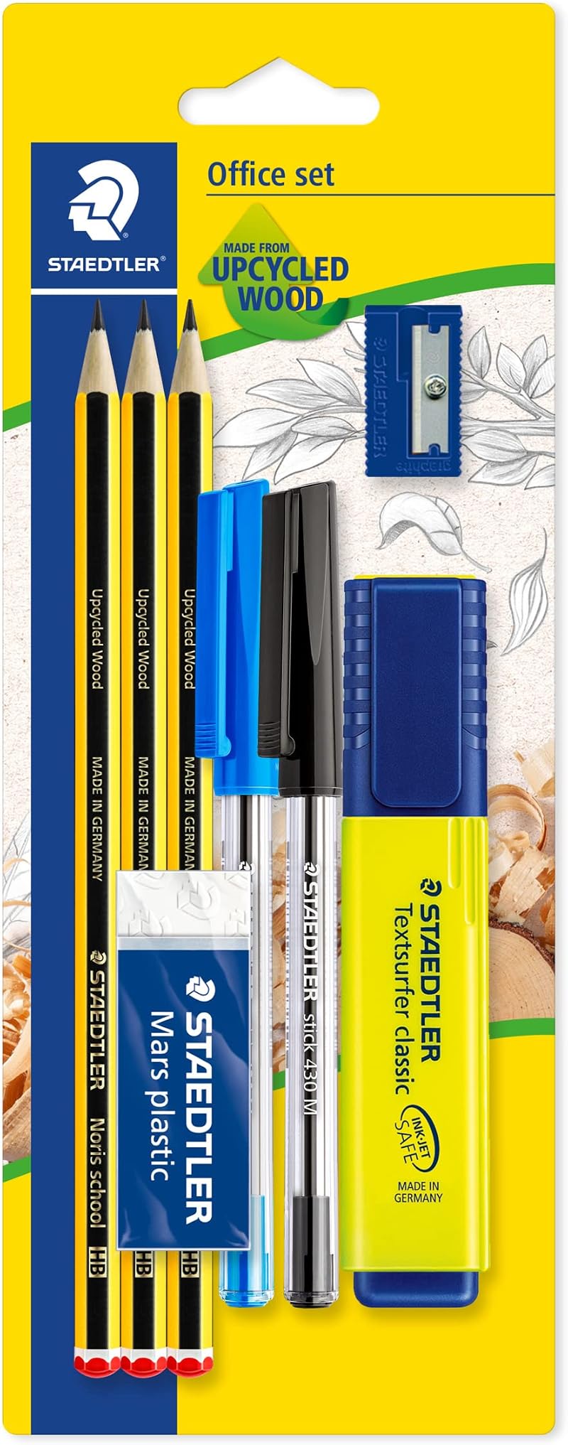 Staedtler Noris Office Set Assorted Pencils Pens Highlighter Eraser Sharpener
