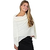 Velanio Cashmere Luxury Knitted Wrap Travel Shawl Scarf, Pashmina Stole, All-Season Scarf for Women Cashmere Wool Blend