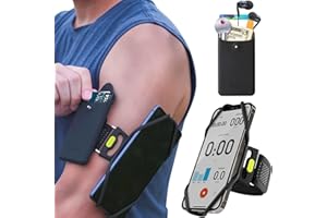 BONE Run Tie 2 + Sport Pocket, Running Phone Holder, Skin-Friendly Silicone Armband with Dual Layer Design for Heat-Dissipati