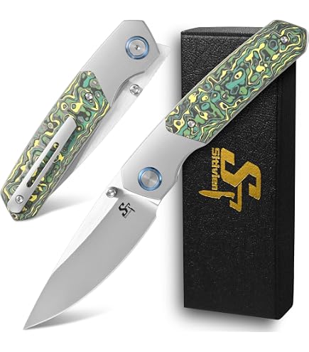 Amazon.com : Sitivien ST992 Folding Pocket Knife,Handmade M390