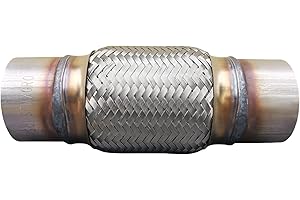 SUISFLXGRO Exhaust Flex Pipe 3"X6"/10" Universal Type 100% Stainless Steel For Heavy Duty and Cars
