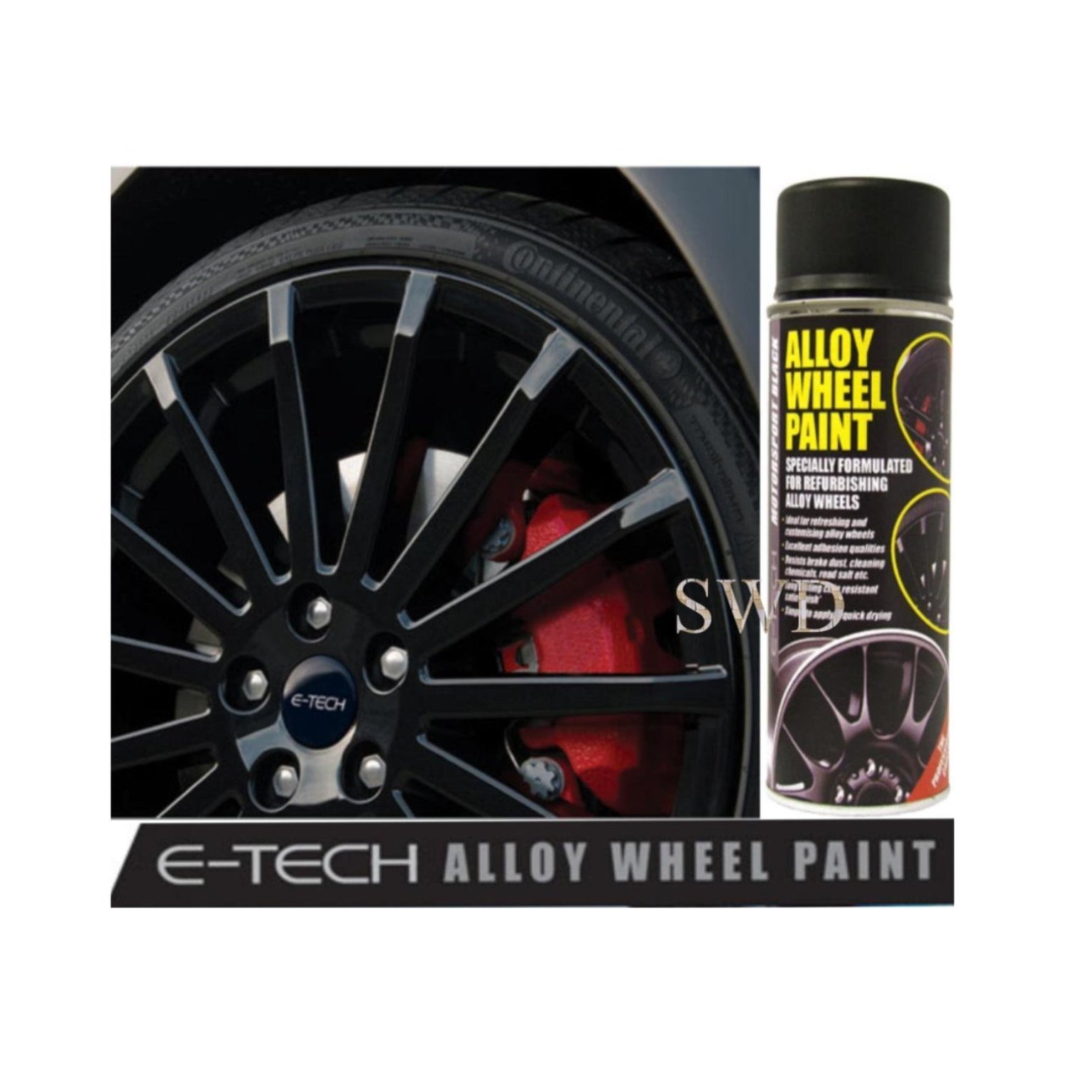 E Tech Motorsport Black Alloy Wheel Paint Chip Resistant Wheel Refurb Buy Online In India At Desertcart In Productid 49981767