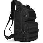 AMHEH 15L 1050D Tactical Sling Bag for Men with 13 Inch Laptop Sleeve | Water Resistant, YKK Zippers, Military Style, 3 Side MOLLE, Quick Reach Back Pocket, Everyday Carry, Commute, Work
