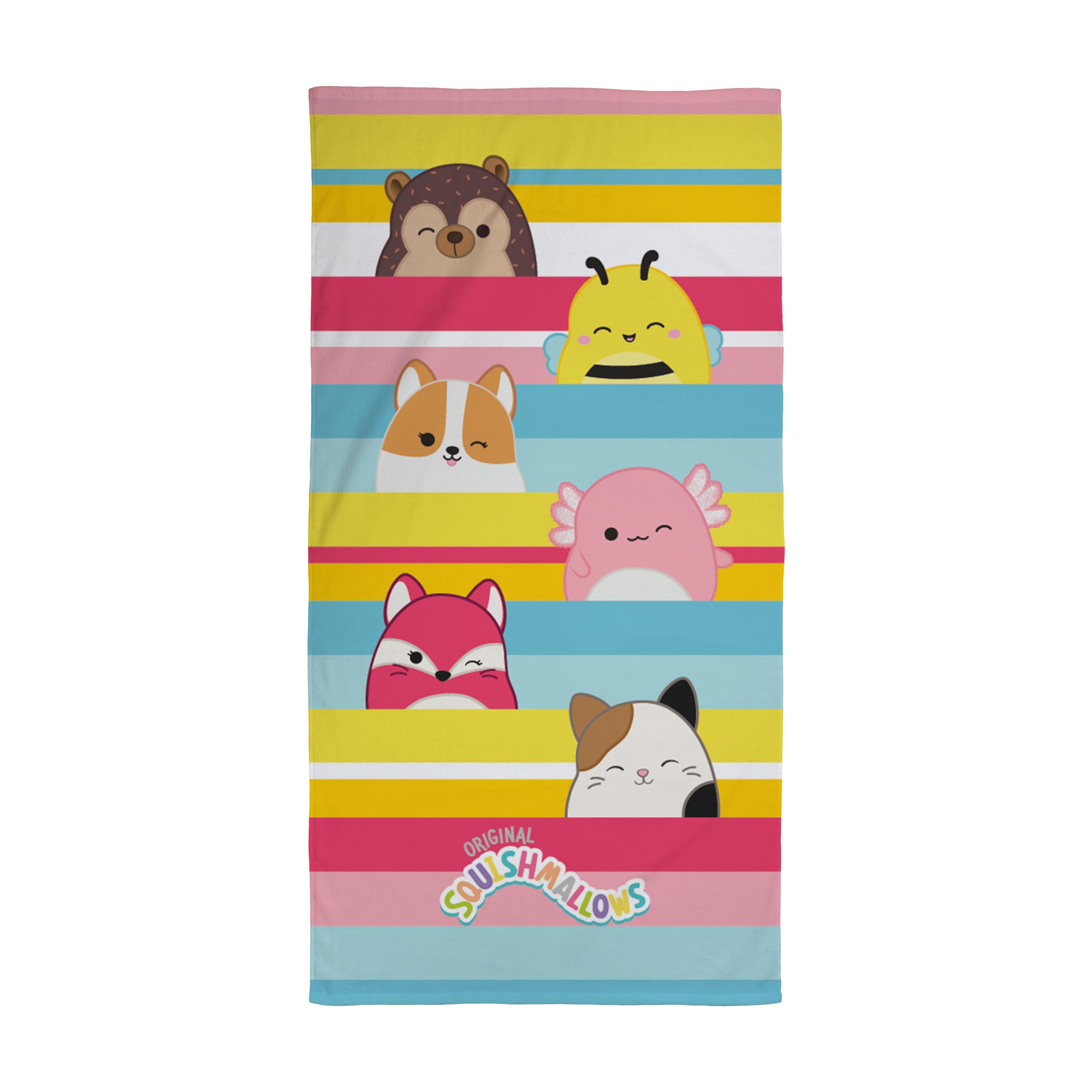 Squishmallows Official Kids Towel | Super Soft Feel, Stripes Design | Perfect The Home, Bath, Beach & Swimming Pool | One Size 70cm x 140cm