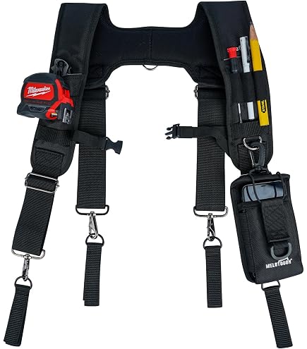 UMYLOV Tool Belt Suspenders – Heavy Duty 1680D Oxford Cloth, Magnetic Wrist Strap & Phone Holder - View #6