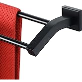 Alise Double Bath Towel Bars Towel Racks for Bathroom,Wall Mount Towel Holder Heavy Duty 16-Inch Towel Hanger Rail,SUS304 Stainless Steel Matte Black