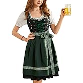 Scarlet Darkness Dirndl Dresses Women 3 Pieces Traditional German Oktoberfest Costumes