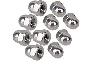 RDEXP 304 Stainless Steel Acorn Dome Cap Head Hex Nuts Pack of 10 (M6)