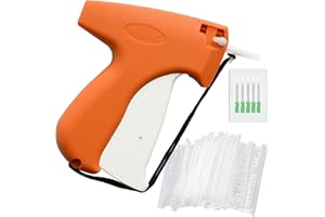 Fifchall 1606 Pieces Clothing Tagging Gun Kit for Clothes Labeler, Garment Price Tag Attacher Gun with 6 Steel Needles and 1600 1-in Barbs Fasteners for Fine Tagging Applications (Not Mini Stitch)