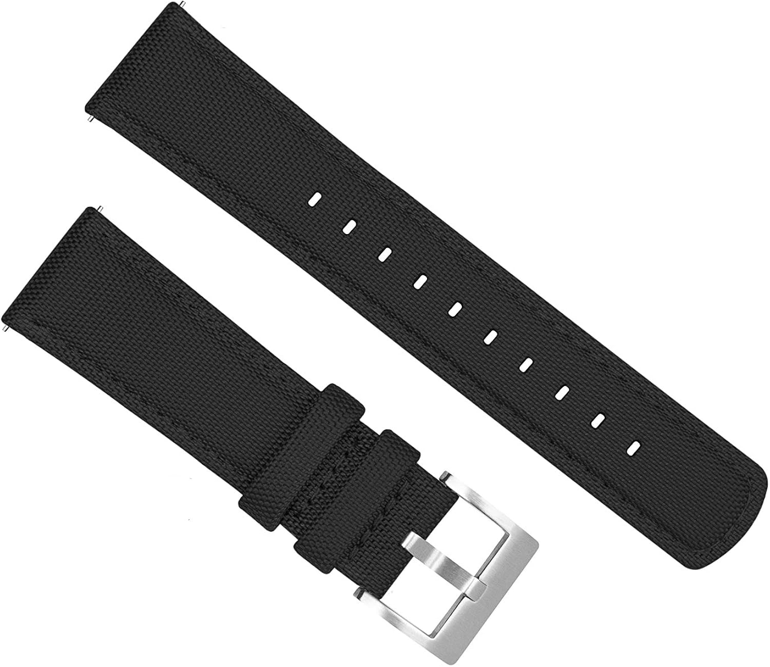 Barton Sailcloth Quick Release Premium Nylon Weave Choice of Color and Width 18mm, 19mm, 20mm, 21mm, 22mm, 23mm, 24mm: Watches