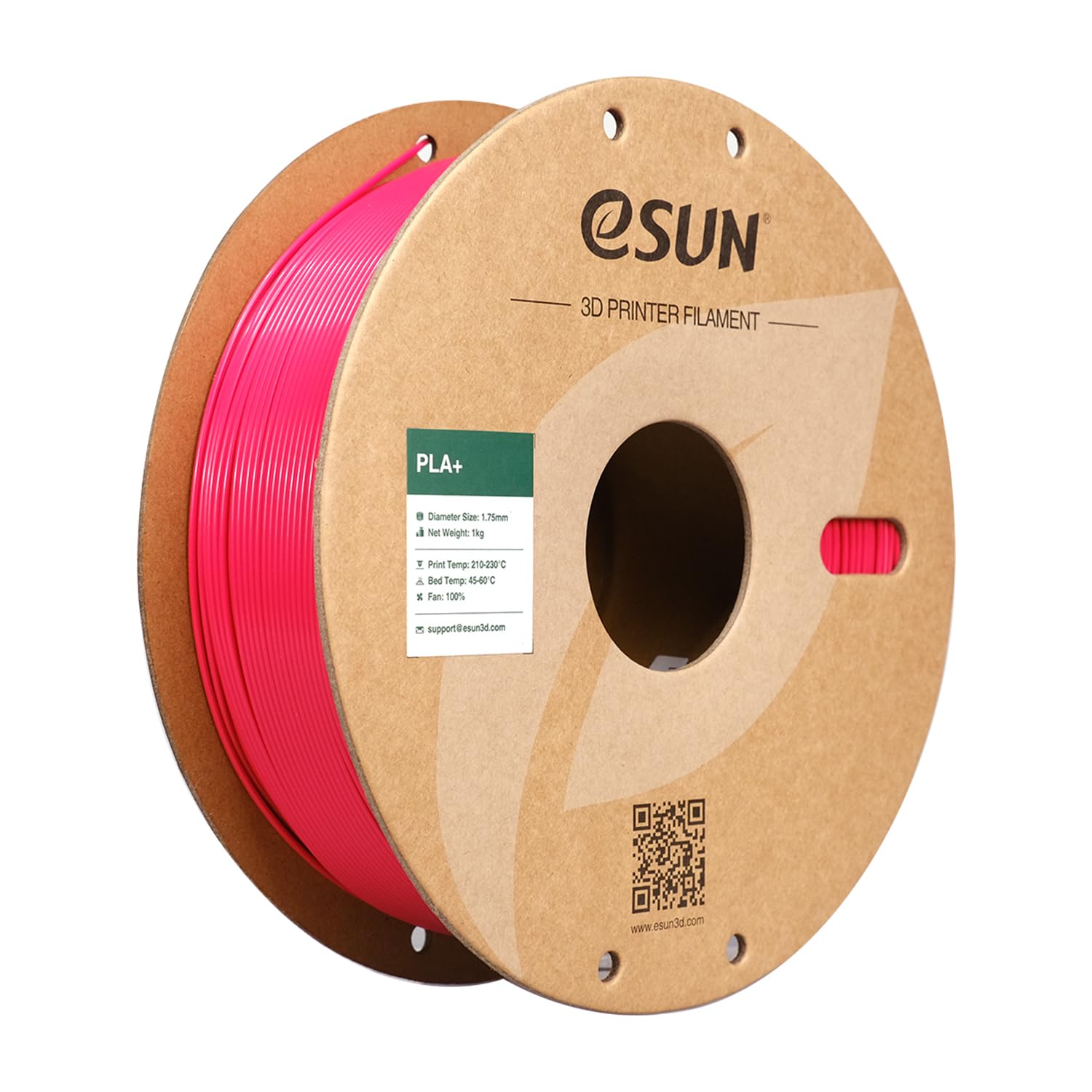 eSUN PLA+ Filament 1.75mm, Enhanced Toughness 3D Printer Filament PLA Plus, Dimensional Accuracy +/- 0.03mm, 1KG Spool (2.2 LBS) 3D Printing Filament for 3D Printers, Magenta