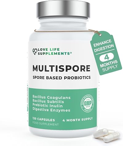LOVE LIFE SUPPLEMENTS Multispore Plus Probiotics 120 capsules UK Made