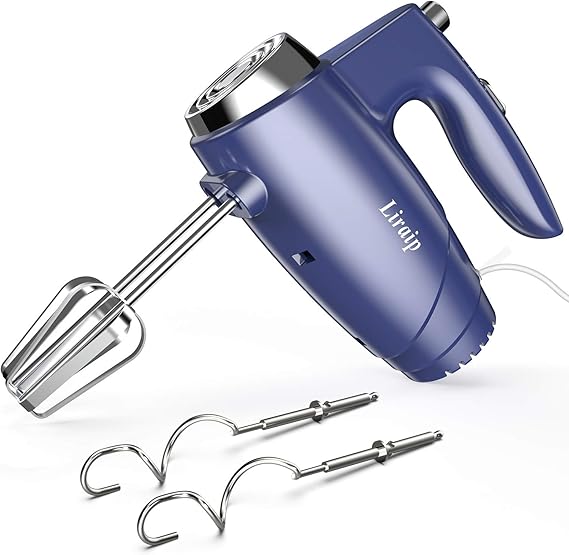 Liraip Electric Hand Mixer,5 Speed with 4 Accessories for Easy Whipping