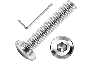 30Pcs M6 x 30mm M6 Screws, Flat Head M6x1.0 Bolt Hex Socket Cap Screws Bolts, M6 Bolts 304 Stainless Steel Furniture Screws F