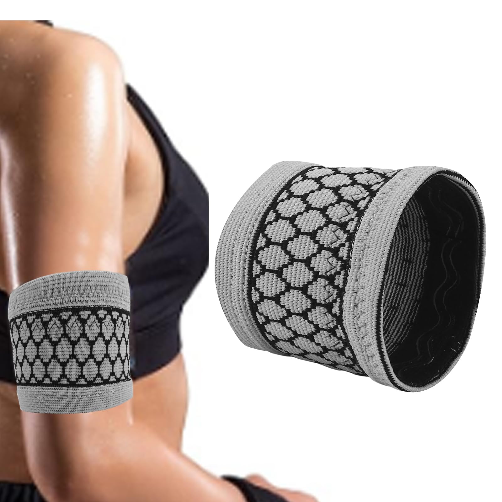 Photo 1 of Diabetic Arm Band for CGM Sensor Protective Dia Band suits Freestyle Libre Medtronic Dexcom Sensor Cover for Medical Device GRAY (XXL)