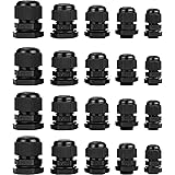 eBoot Plastic Waterproof Adjustable 3.5-13mm Cable Glands Joints, PG7, PG9, PG11, PG13.5, PG16, Pack of 20