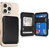 SunYoo Compatible with Magsafe Wallet, Magnetic Wallet for iPhone 17/16 Pro Max/15 Pro/14 Plus/13/12 Series,Magnetic Phone Card Holder for Women Men-Black