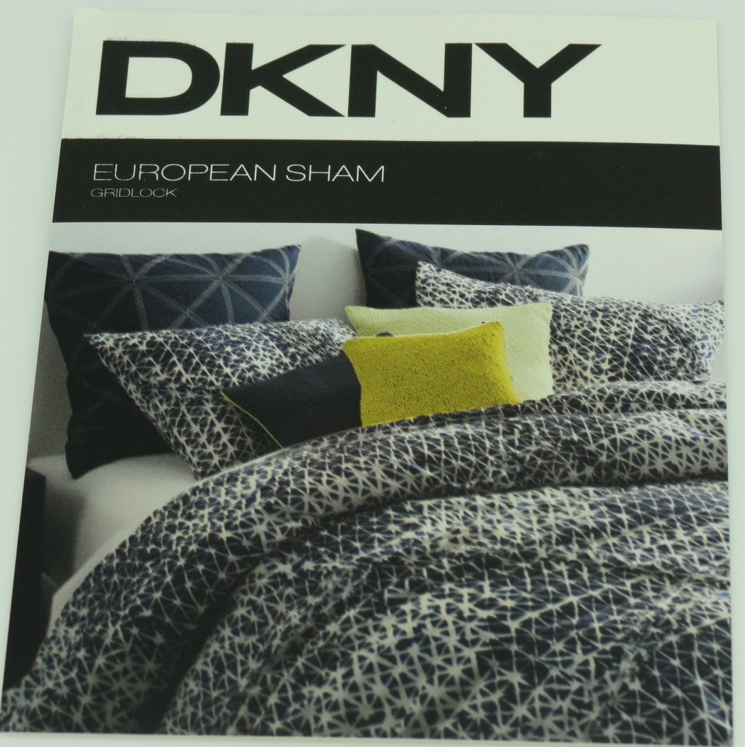 Pillow Shams Dkny Gridlock Navy Blue White Lines European Pillow