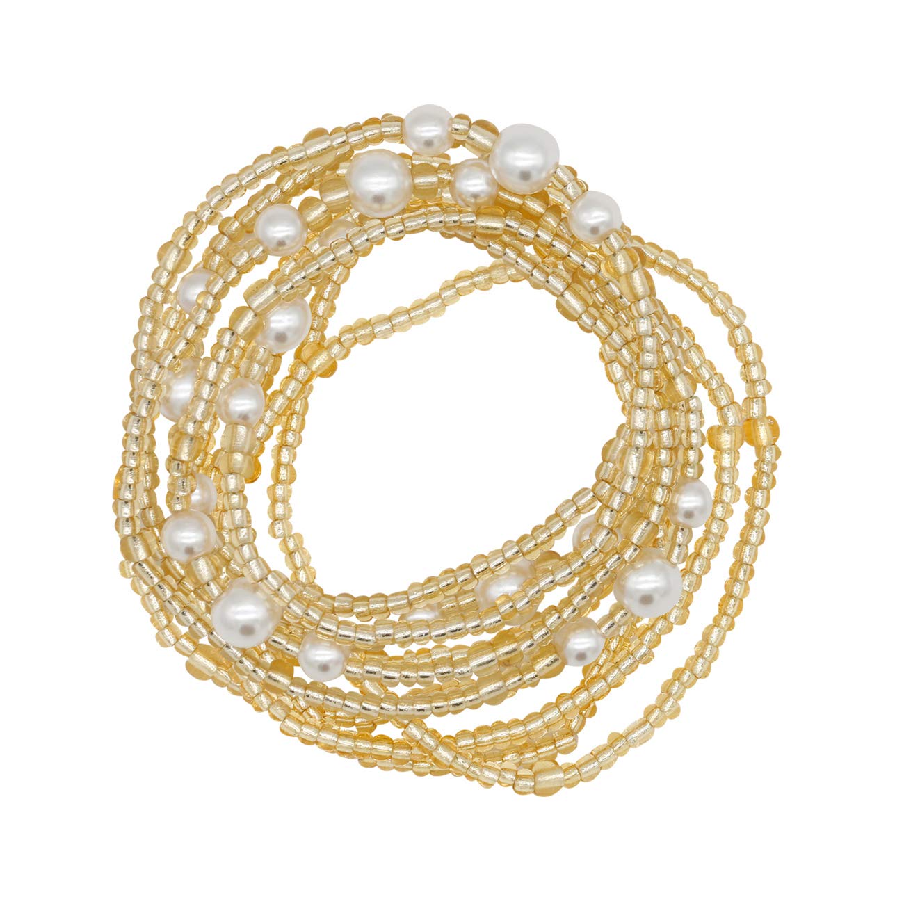 Waist Beads for Women Colorful African Waist Bead Belly Chain Body Chains, 2 Pieces