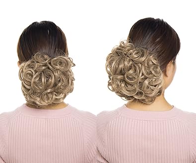 Us Fashion Outlet Comb Chignon Short Messy Curly Donut Hair Bun Clip In Ponytail Extension Wig Updo Scrunchie For Wedding Party