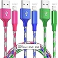 iPhone Charger 3Pack 10ft [Apple MFi Certified] Fast Charging Lightning Cable Cord Compatible with iPhone 14 13 12 11 Pro Max XR XS X 8 Plus SE iPad and More