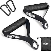 INNSTAR Cable Attachments for Gym, Heavy Cable Handles with Solid ABS Core Grips, D Handle Cable Attachment, Cable Machine Handles for Resistance Bands