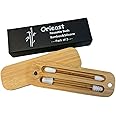 Reusable Cotton Swabs with Qtips into Bamboo Case, Makeup or ears cleaning, washable and Eco-friendly.